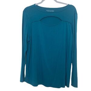 Soft Surroundings Keyhole Long Sleeve Top Sz XL Petite